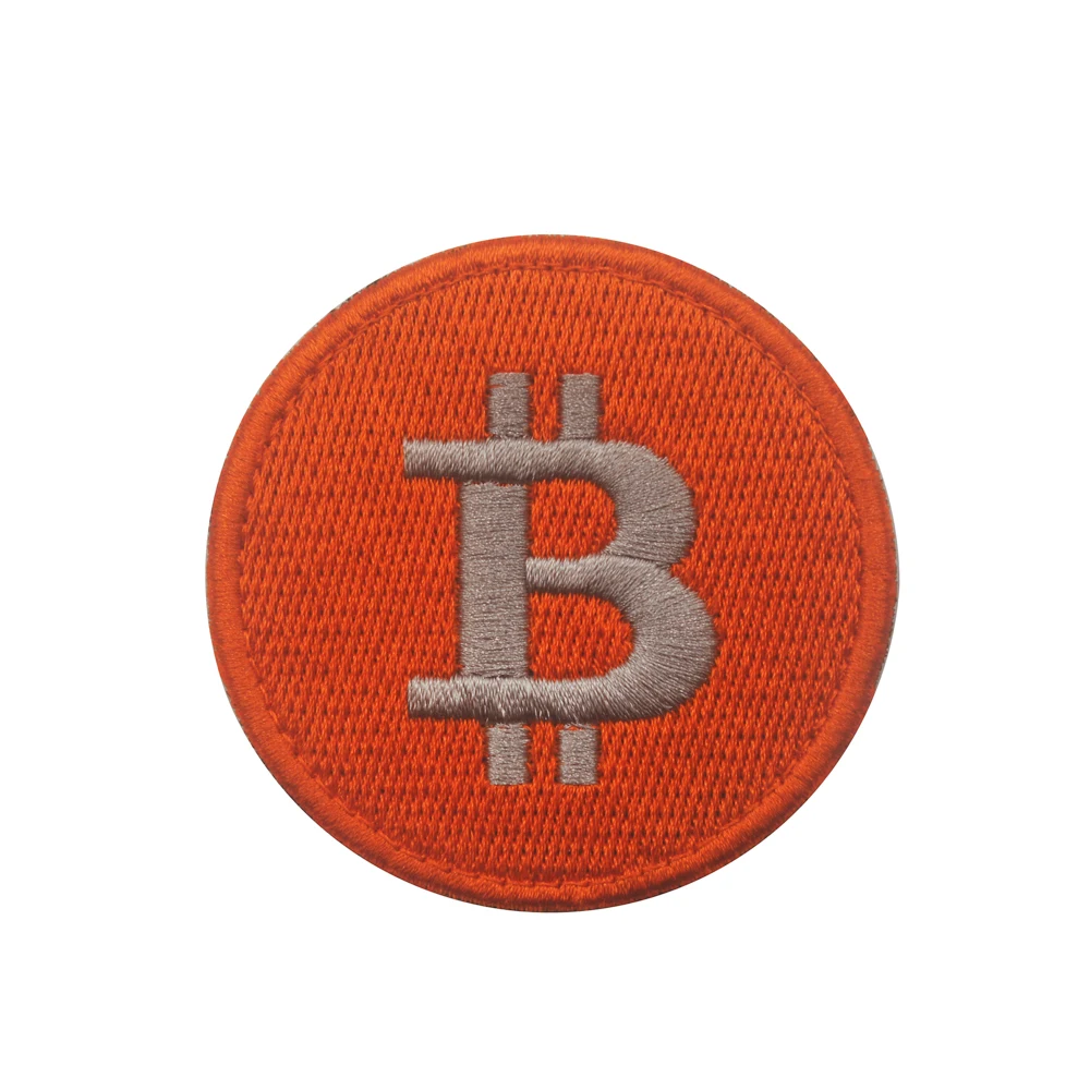 BTC Биткоин монета логотип патч вышивка аппликация коллекция тканевый значок | Дом