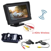 anshilong 3 in 1 wireless parking camera monitor video system dc 12v car monitor with rear view camera wireless kit