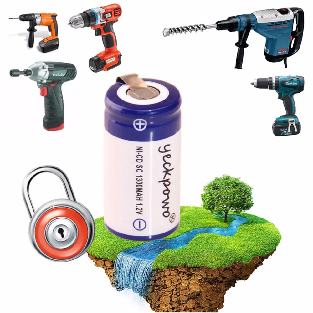 24 шт. SC 1300 мАч 1.2 В аккумулятор nicd аккумуляторная Аккумулятор для Makita Bosch B & D Hitachi