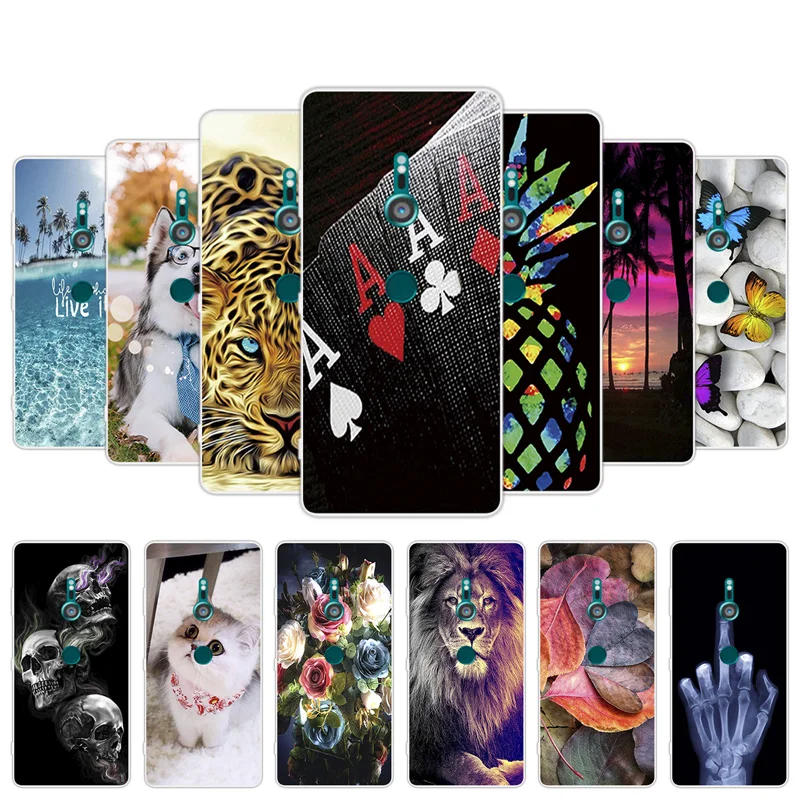 6 0 дюйма для Sony Xperia XZ3 мобильный текстурный чехол телефона прозрачный силиконовый