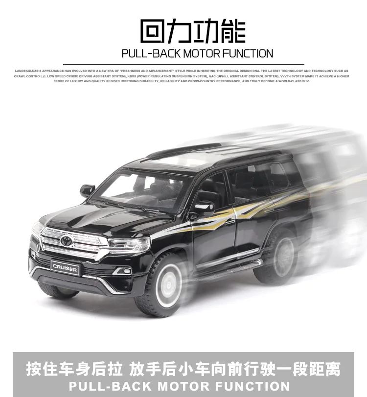 1:32 стиль игрушечный автомобиль TOYOTA LAND CRUISER металлическая игрушка литая машина и игрушечный транспорт Модель автомобиля игрушки для детей