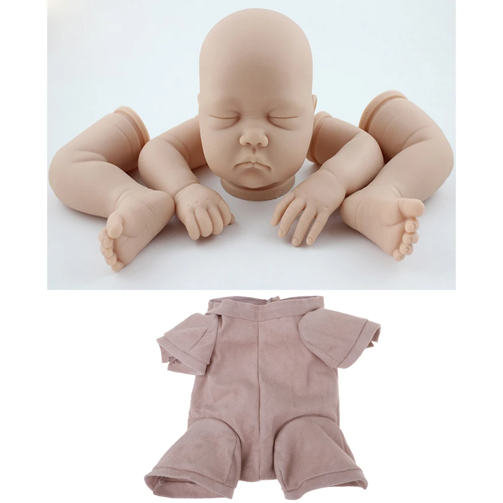Настоящее прикосновение большой силиконовый 22 ''Reborn Набор Кукла Плесень Спящая кукла пустая голова конечности плесень и ткань тела набор