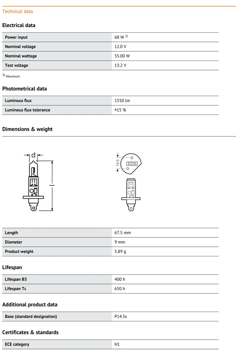 OSRAM H1 12V 55W 3200K 64150 галогенные оригинальные запасные части противотуманная лампа фонарь OEM Автомобильные галогеновые лампы, сделанные в Германии 1X
