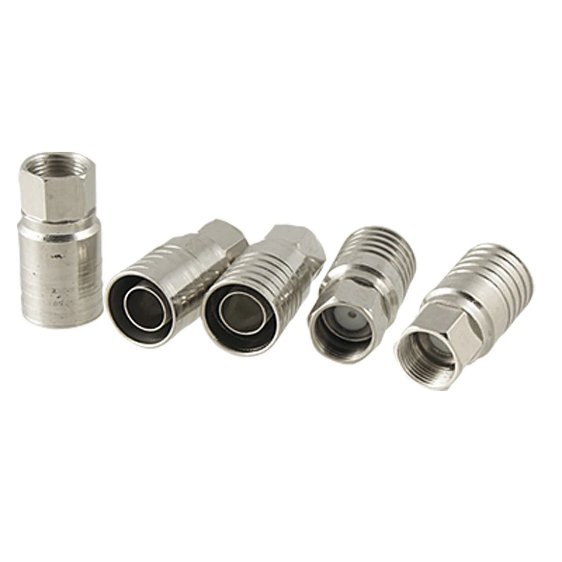 LIXF Горячая 5 шт. Серебряный тон Обжимные Тип F разъем для RG11 кабель Ztpqv |