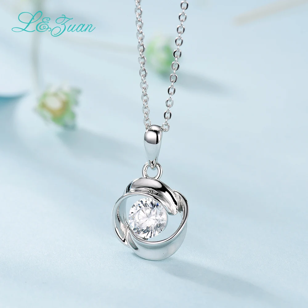 L &amp zuan серебро 925 пробы 1.47ct модные ленты круглые подвесные украшения подарок