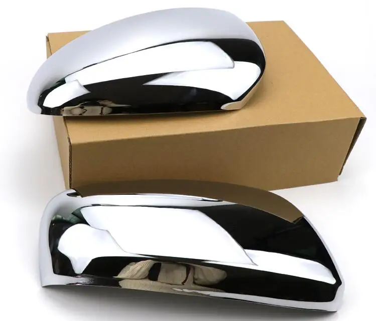 ABS Chrome Автомобильный Стайлинг ABS хром/карбоновое волокно заднего вида боковое стекло зеркала накладка рамка 2 шт для Renault Kadjar - Цвет: ABS Chrome
