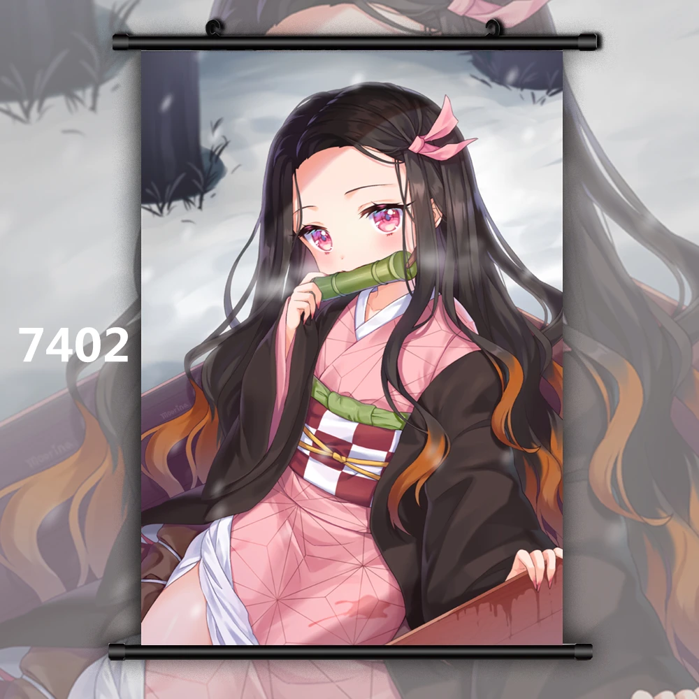 7402 Demon Slayer Kimetsu no Yaiba Kamado Nezuko Аниме Манга настенный плакат в рулоне A - Color: 7402