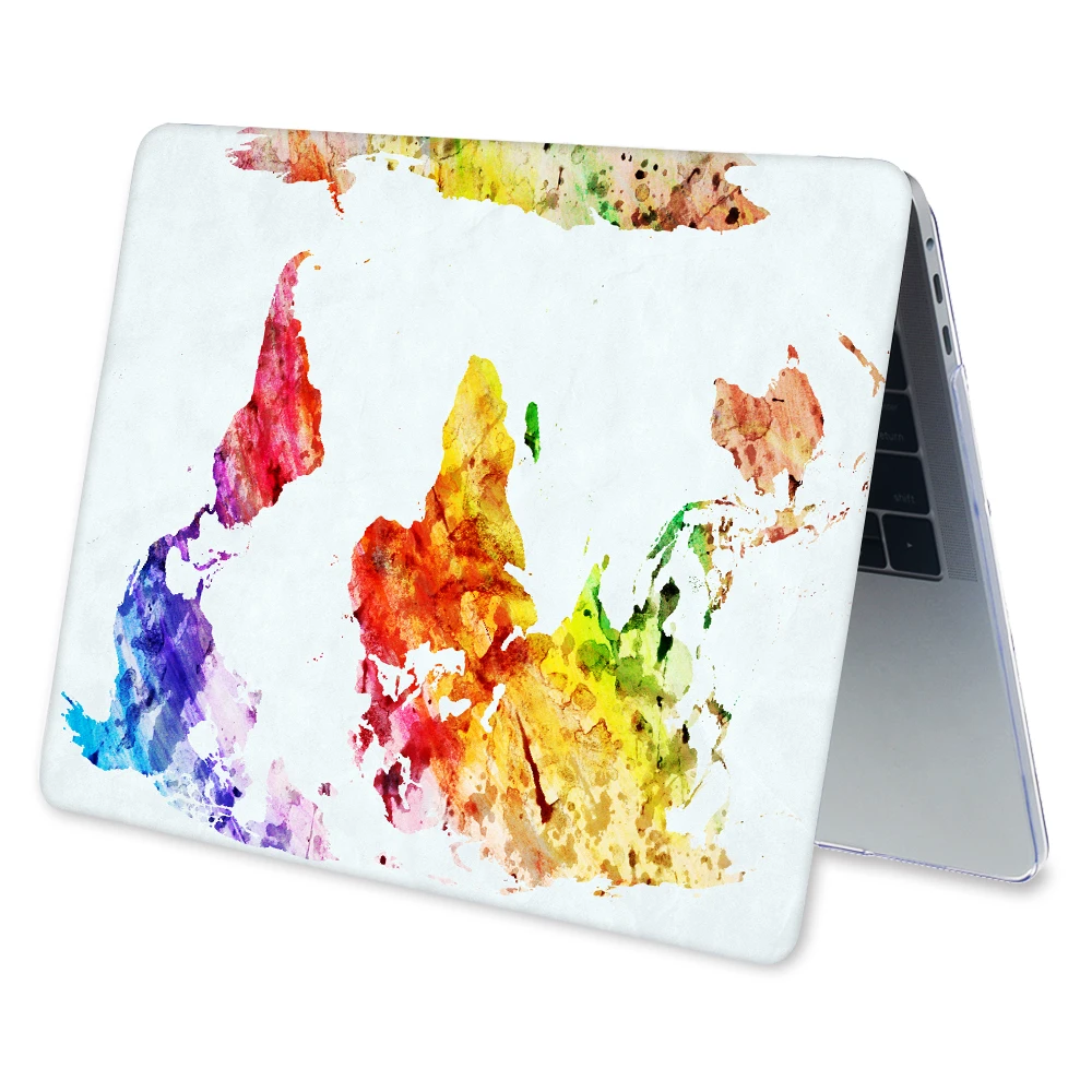 Для Macbook 12 &quotPro 13 15 retina чехол карта мира принт Plactis жесткий для нового Pro Touch bar Air A1932