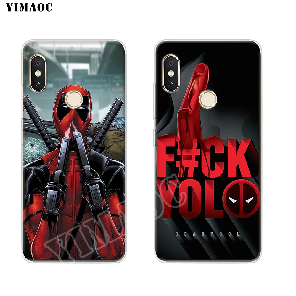 Мягкий силиконовый чехол YIMAOC Deadpool для POCOPHONE F1 Xiaomi Redmi Note 6 7 Pro 6A Mi 8 Lite из ТПУ |