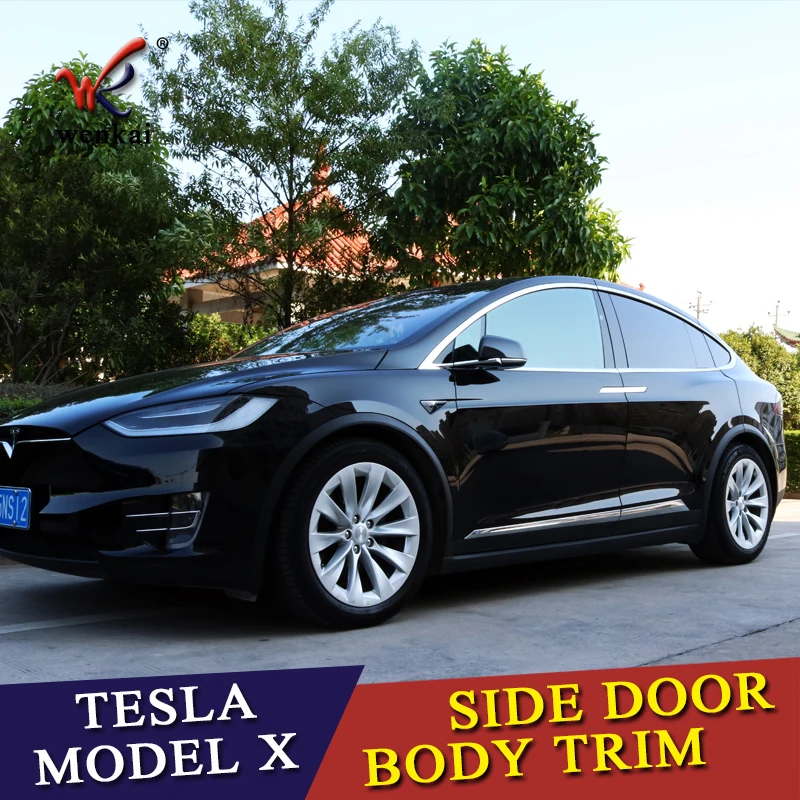 WK автомобильный чехол для Тесла Model X 2016 2017 2018 ABS хромированный боковый литья