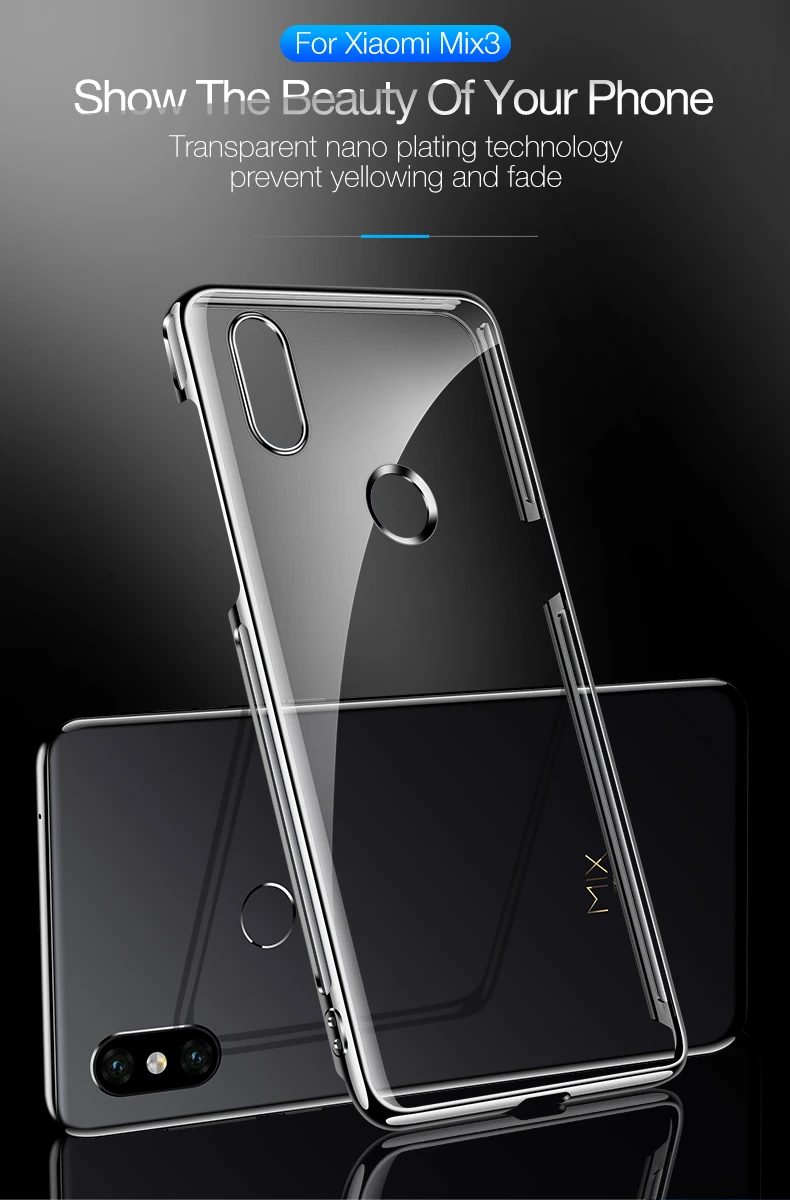 CAFELE чехол с покрытием для Xiaomi mi x 3, жесткий чехол из поликарбоната для Xiaomi mi x3, ультратонкий прозрачный глянцевый чехол s, гладкая сенсорная оболочка