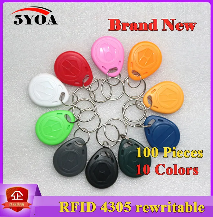 5YOA 100 шт., Дубликатор EM4305 T5577, копия RFID-метки 125 кГц, управление доступом, порт ключа, брелок для карт, жетон, кольцо приближения - изображение