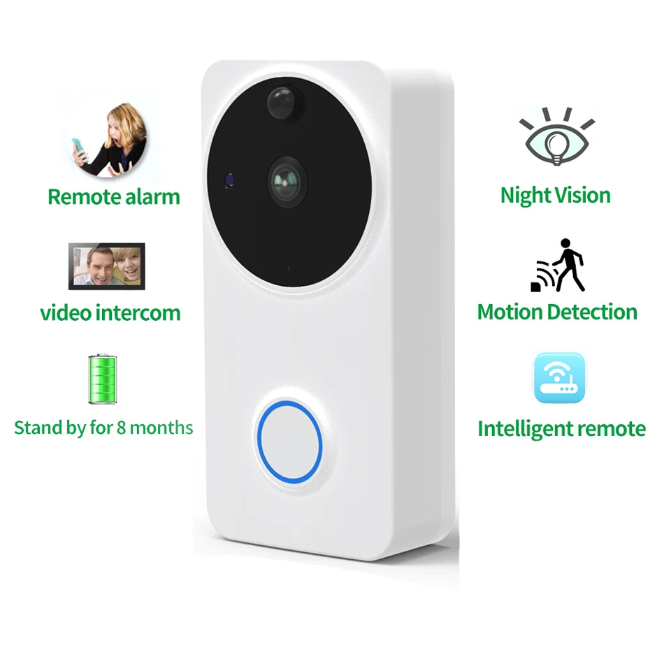 DAYTECH беспроводной умный видео дверной звонок видеодомофон камера 720P батарея