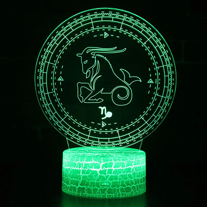 

Capricorn theme 3D Lamp LED night light 7 Color Change Touch Mood Lamp Christmas present Dropshippping