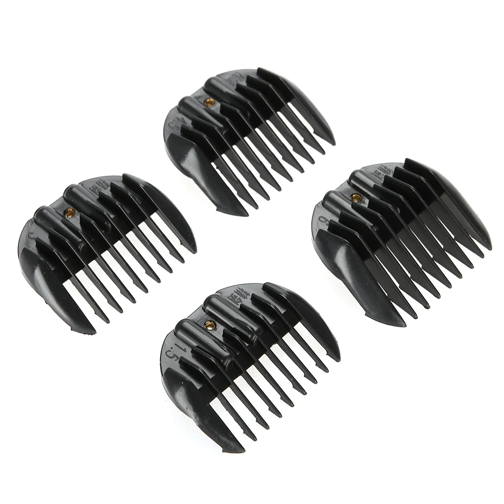 

3 Colors 4Pcs/Set Hair Clipper Limit Comb Guide Attachment Hair Cut Trimmer Clipper Replacement Guide Barber Styling Tools Set