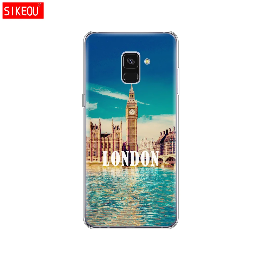 Силиконовый чехол для телефона Samsung Galaxy A8 2018 A3 A310 A5 A510 A7 2016 2017 London big ben Bus|Бамперы| |