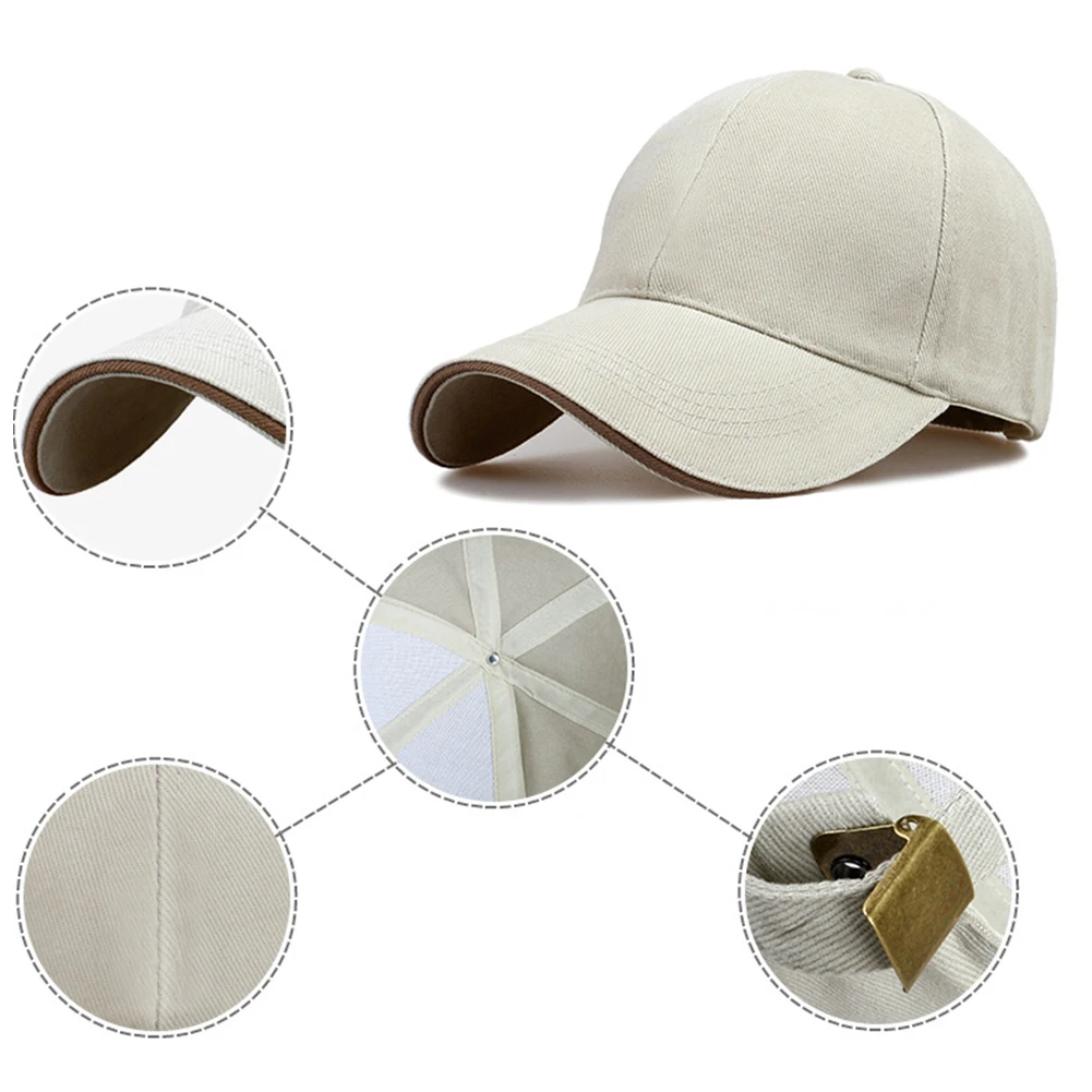 

NEW Men Women Summer Plain Curved Outdoor Sun Block Baseball Cap Adjustable Hat