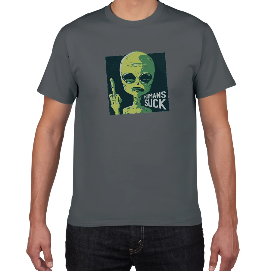 Футболка Alien мужская с забавным рисунком тенниска из 100% хлопка майка аниме