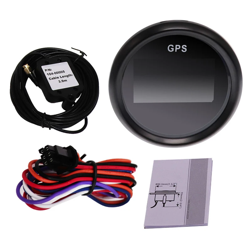52 мм GPS Спидометр для автомобиля лодки мотоцикла цифровой спидометр 0 ~ 999 миль/ч