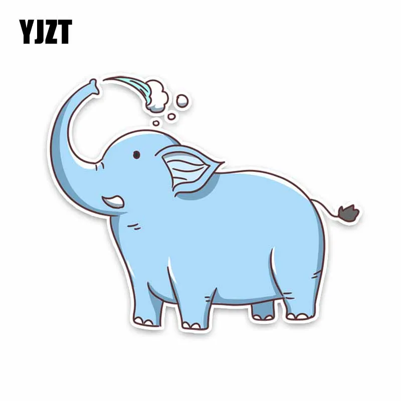

YJZT 13.5CM*11CM Cartoon Animal Elephants PVC Car Sticker Decals Waterproof 5-2030