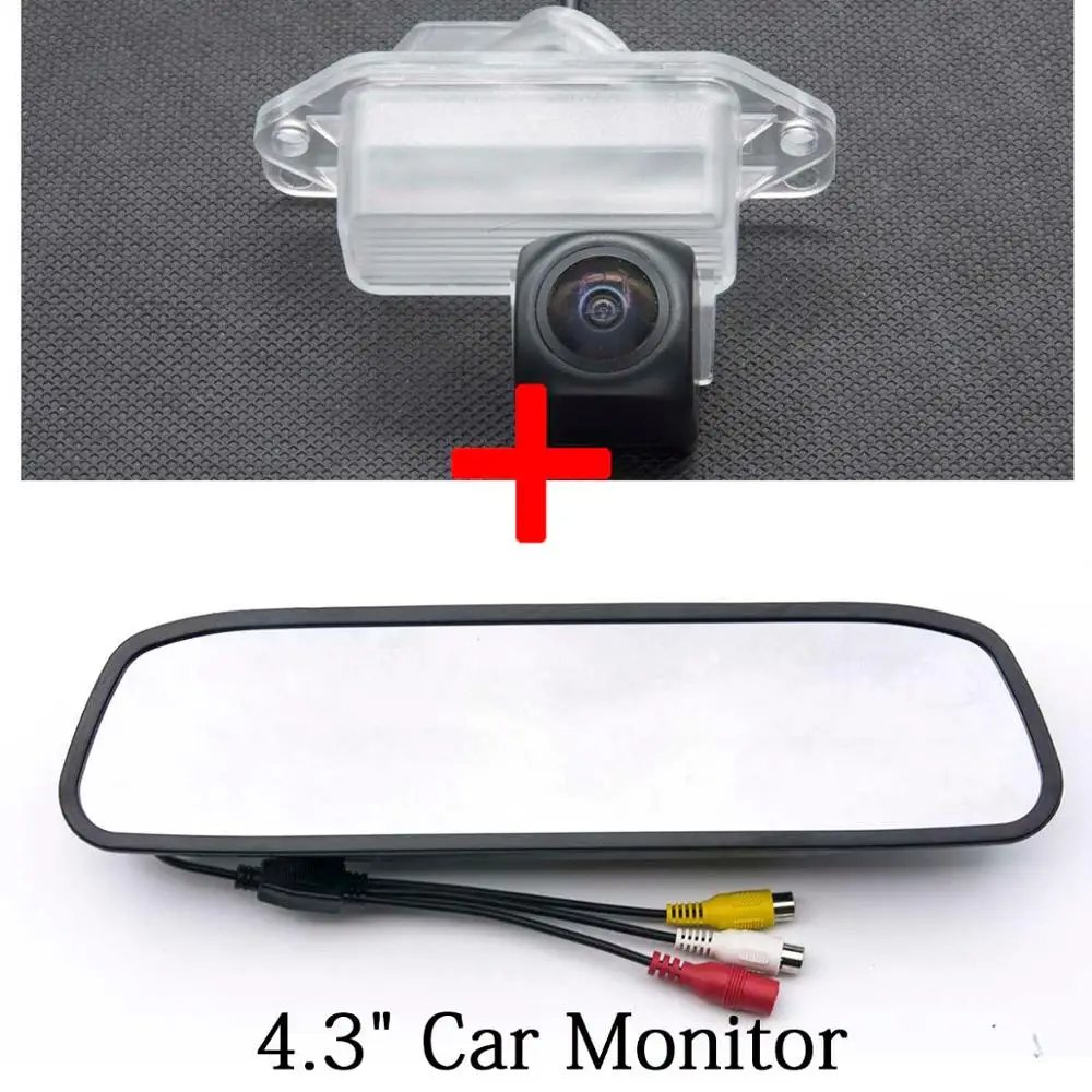 Camera 4.3 Mirror Рыбий глаз 1080P MCCD Starlight " монитор задний вид автомобиля камера для Mitsubishi Lancer EX Evolution X Pajero io Grandis MPV - Название цвета: Camera 4.3 Mirror