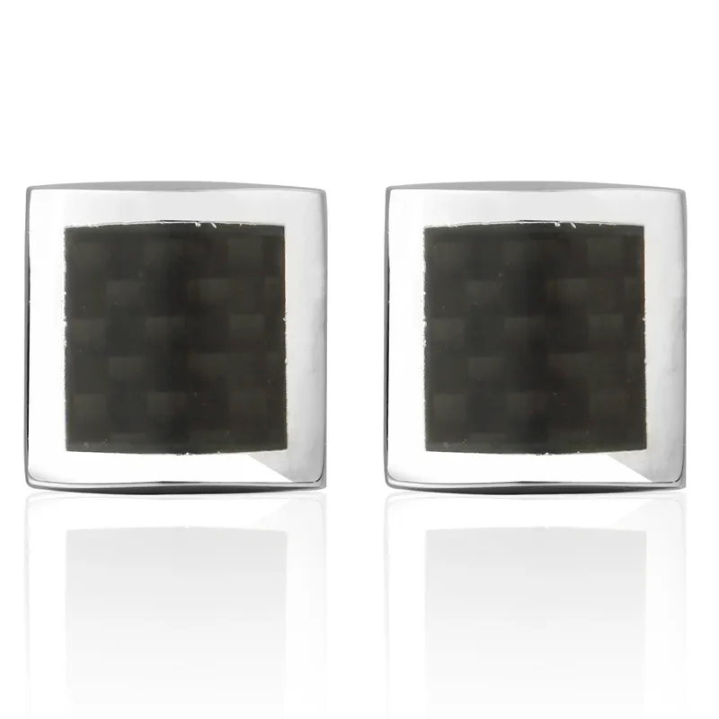 

Ювелирные изделия HYX, черные запонки из углеродного волокна, запонки на кнопках, запонки для мужчин, модные запонки