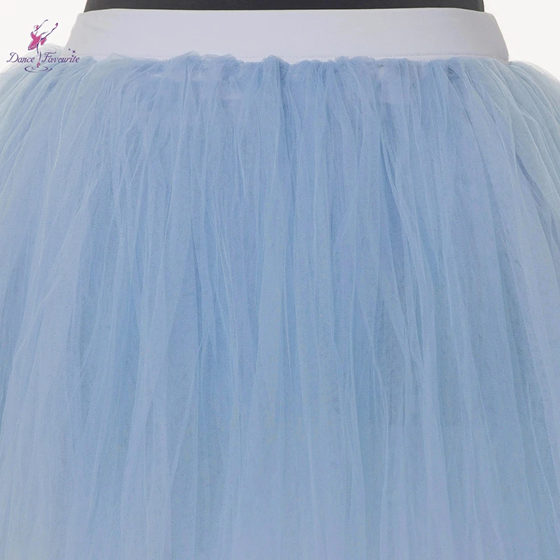 

Rehearsal/Practice Long Tutu Soft Tulle Half Tutu Women Ballet Dance Tutu Blue Fading Color Professional Half Tutu