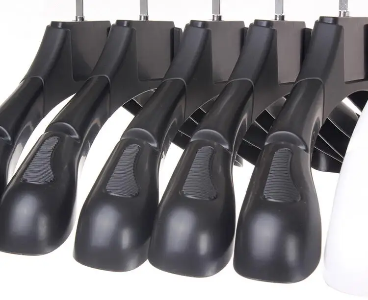 8 шт./лот Нескользящая черная белая широкая плечевая пластиковая вешалка для