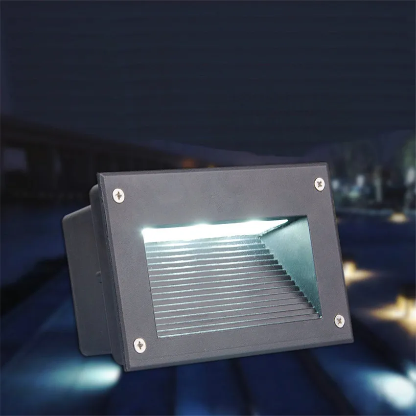 2 шт. настенный светильник светодиодный встраиваемый footlight IP65 Водонепроницаемый