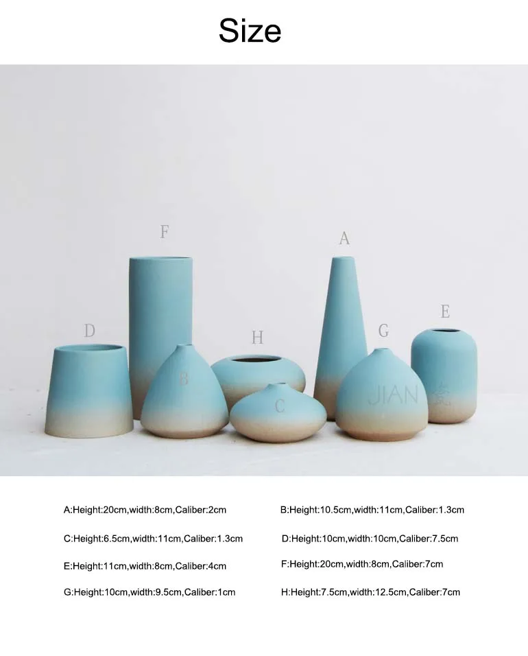 В средиземноморском стиле грубая керамика настольная маленькая Ваза Цветочная