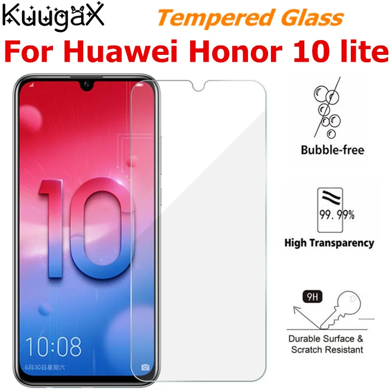Защитная крышка для экрана закаленное стекло HUAWEI honor 10 lite 9H смартфон упрочненные