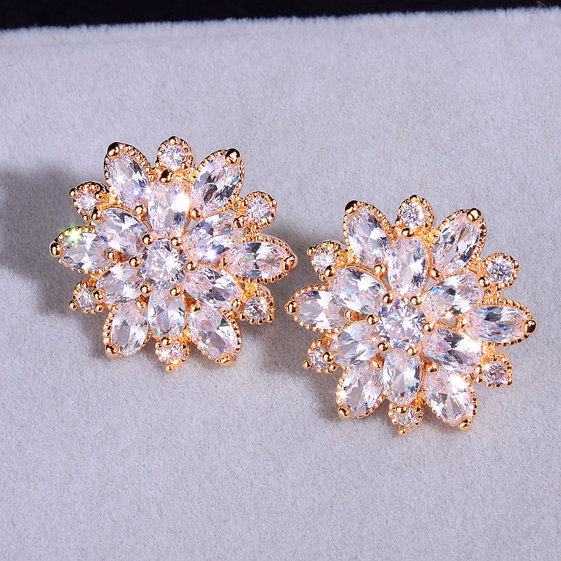 2020 дизайнерские свадебные ювелирные изделия роскошные Прозрачные Серьги в виде