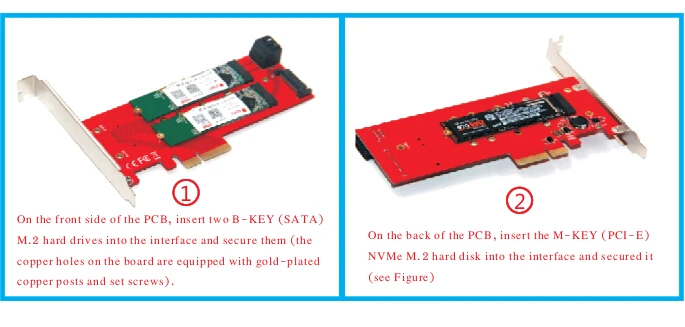 3 интерфейса M.2 NVMe SSD NGFF к PCIE X16 адаптер M ключ 2x B Ключ Riser карта расширения поддержка PCI Express 3,0 4X M2 SATA