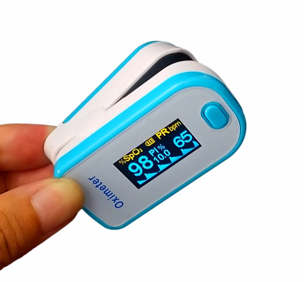 Пульсоксиметр на кончик пальца светодиодный измеритель пульса и уровня