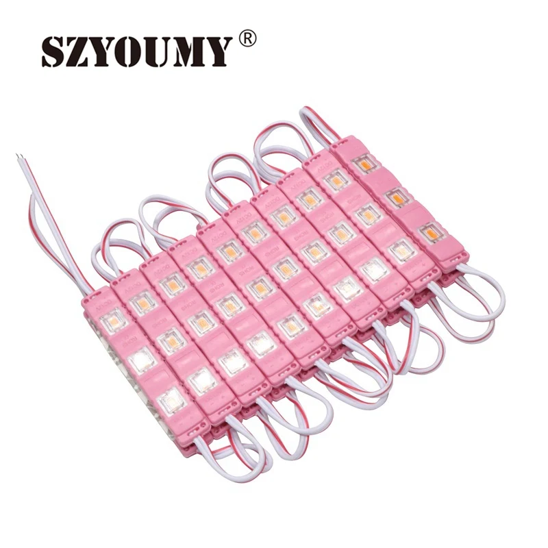 SZYOUMY 500 шт. SMD 5730 LED 3 Led s световой модуль с инжекционным квадратным объективом