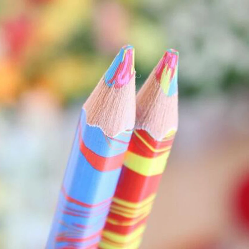 Бесплатная доставка 20 шт./лот разноцветный Радужный карандаш для рисования
