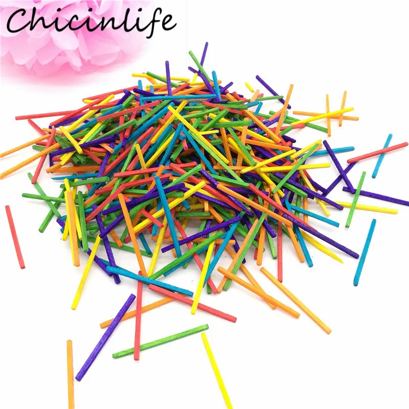 Chicinlife 1000 шт. деревянные спичечные палочки DIY математические Обучающие ремесло