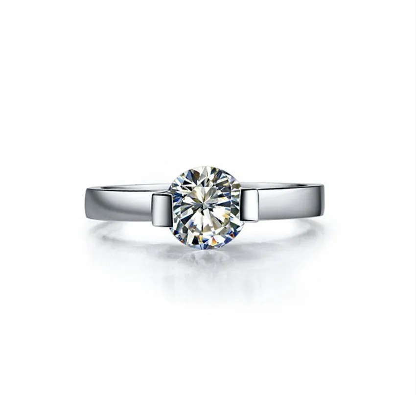 

Solid Platinum PT950 1CT Moissanite Engagement Ring Fine Jewelry Statement Wedding Gift D Color VVS1 Gift For Sister Daugther