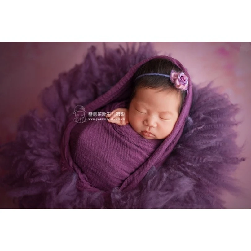 New arrival Newborn cheesecloth wrap photography props Baby stretch knit Nweborn swaddle blanket photo | Мать и ребенок