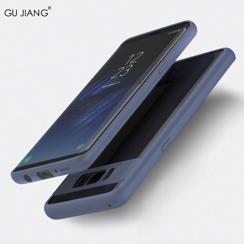 Тонкий силиконовый прозрачный чехол GU JIANG для Samsung Galaxy S8 и PLUS полное защитное