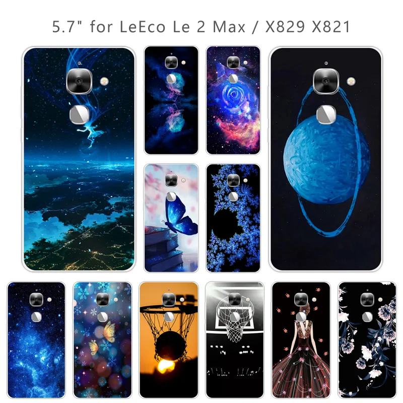 Чехол для телефона LeEco Le Max 2 прозрачный силиконовый синий чехол-накладка 5 7 дюйма