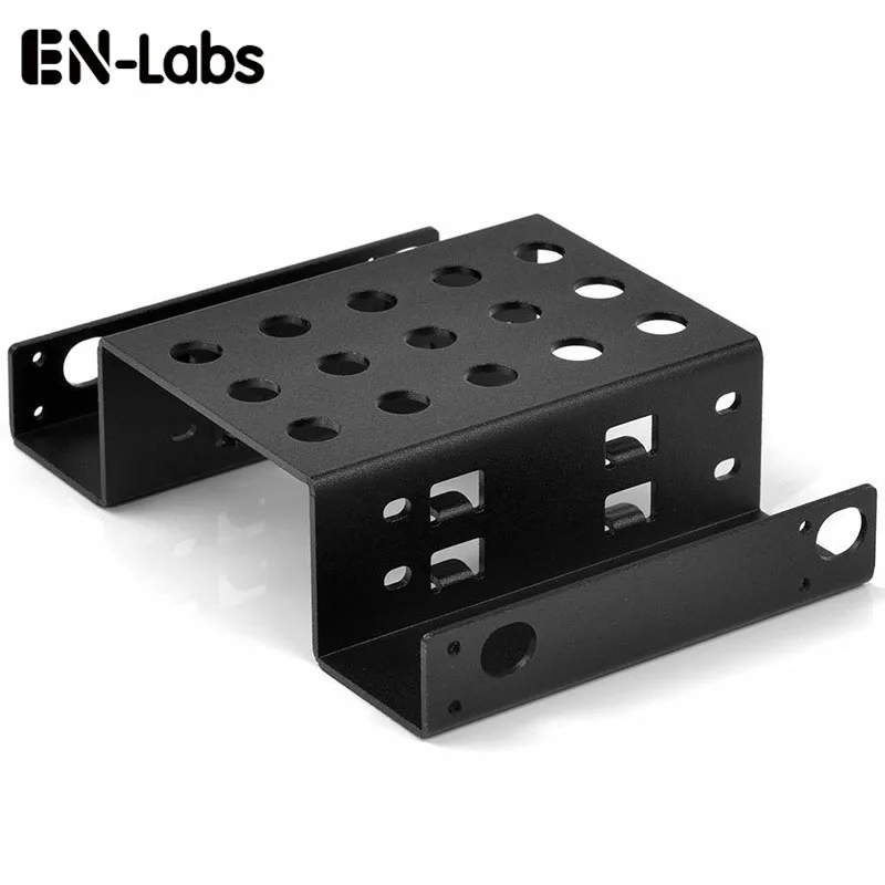 En-Labs алюминиевый 2 Отсек 2," SATA HDD SSD док-станция для 5,25 монтажный комплект с кронштейном для жесткого диска 2,5-5,25 адаптер конвертер