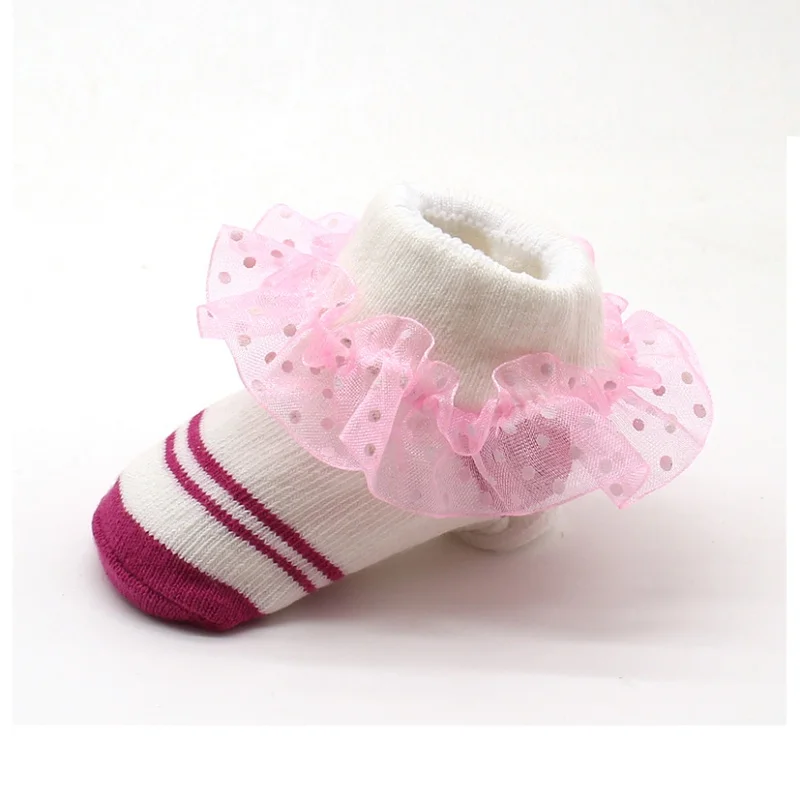 Малыши Младенцы Хлопковые короткие носки детские Обувь для девочек принцессы