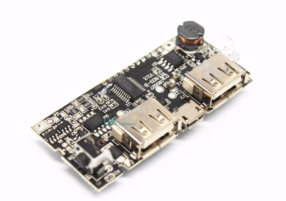 Модуль питания печатной платы с двойным USB 18650 для зарядки аккумуляторов 5 В 1 А а
