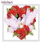 Сделай Сам, алмазная живопись, вышивка крестиком, цветы, смола, рукоделие, домашний декор, стразы, мозаика, алмазная вышивка, значок голубя