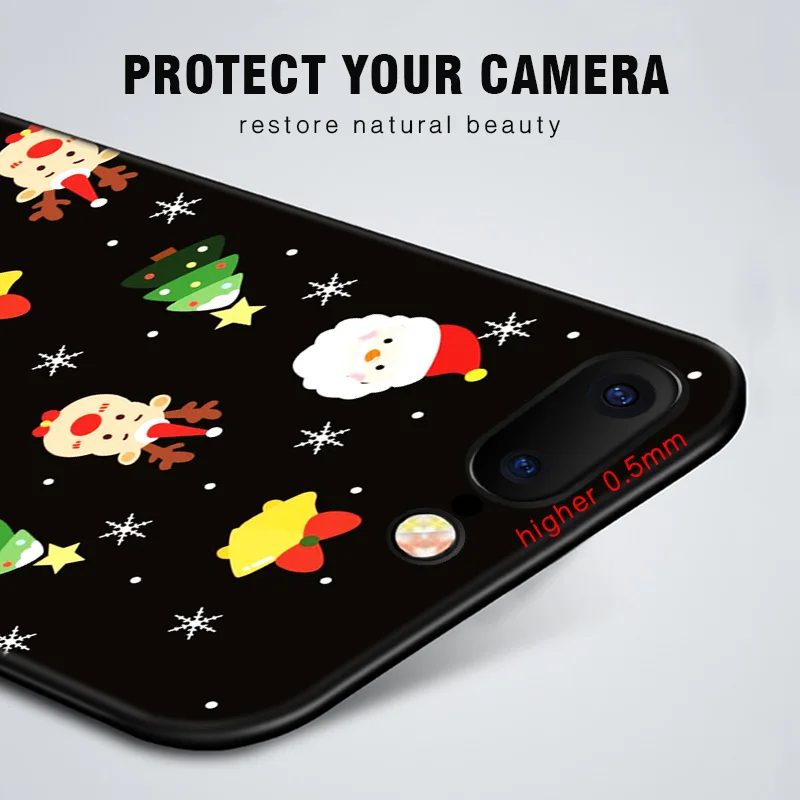 Милый Рождественский Мягкий силиконовый чехол из ТПУ с Санта Клаусом для iphone X 6 7 8
