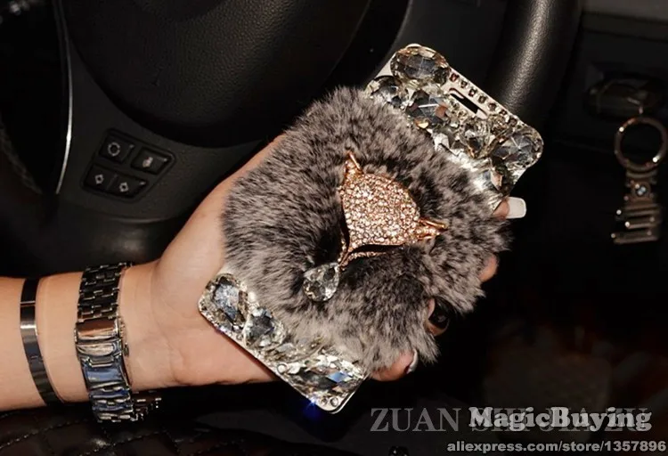 Настоящее волос кролика Rex Мех Флип кожа алмаз случай Coque для Huawei Mate 9 Pro 8 G8 P10 P9 Lite