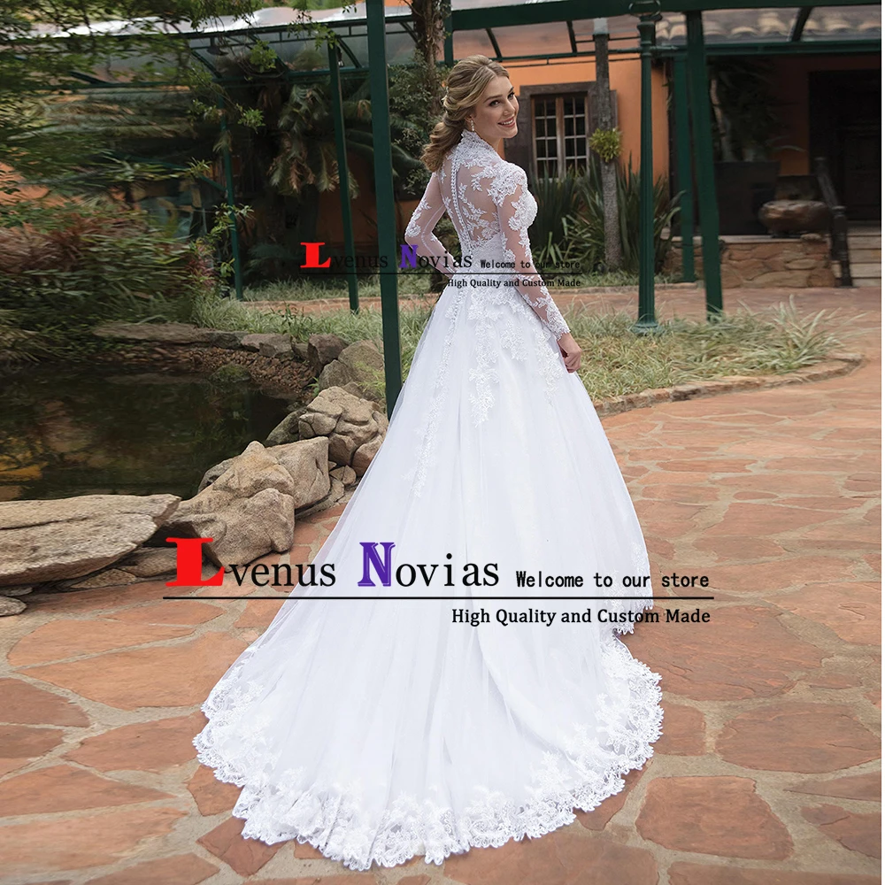 Robe de mariee Sexy Bridal Dress Vintage Elegant Lace Long Sleeve Wedding Dresses Bruidsjurken Vestidos de Novia brautkleid