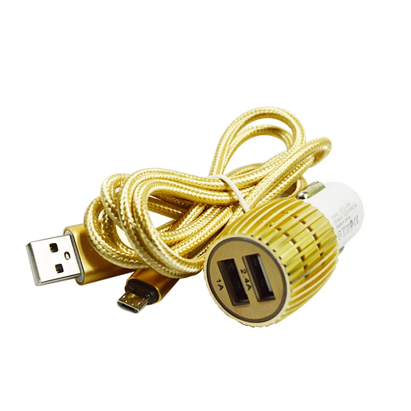 Effelon 2 USB Порты и разъёмы автомобиля Зарядное устройство 2.4a + Алюминий адаптер Micro