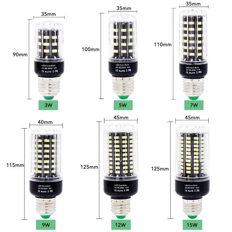 Smart IC 5736 SMD Светодиодная лампа-кукуруза для люстры E27 E14 B22 3 Вт 5 7 9 12 15 | Лампы и